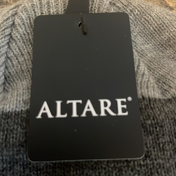 Stocking Cap NWT from Nordstrom Altare Gray Stripes - Picture 6 of 6